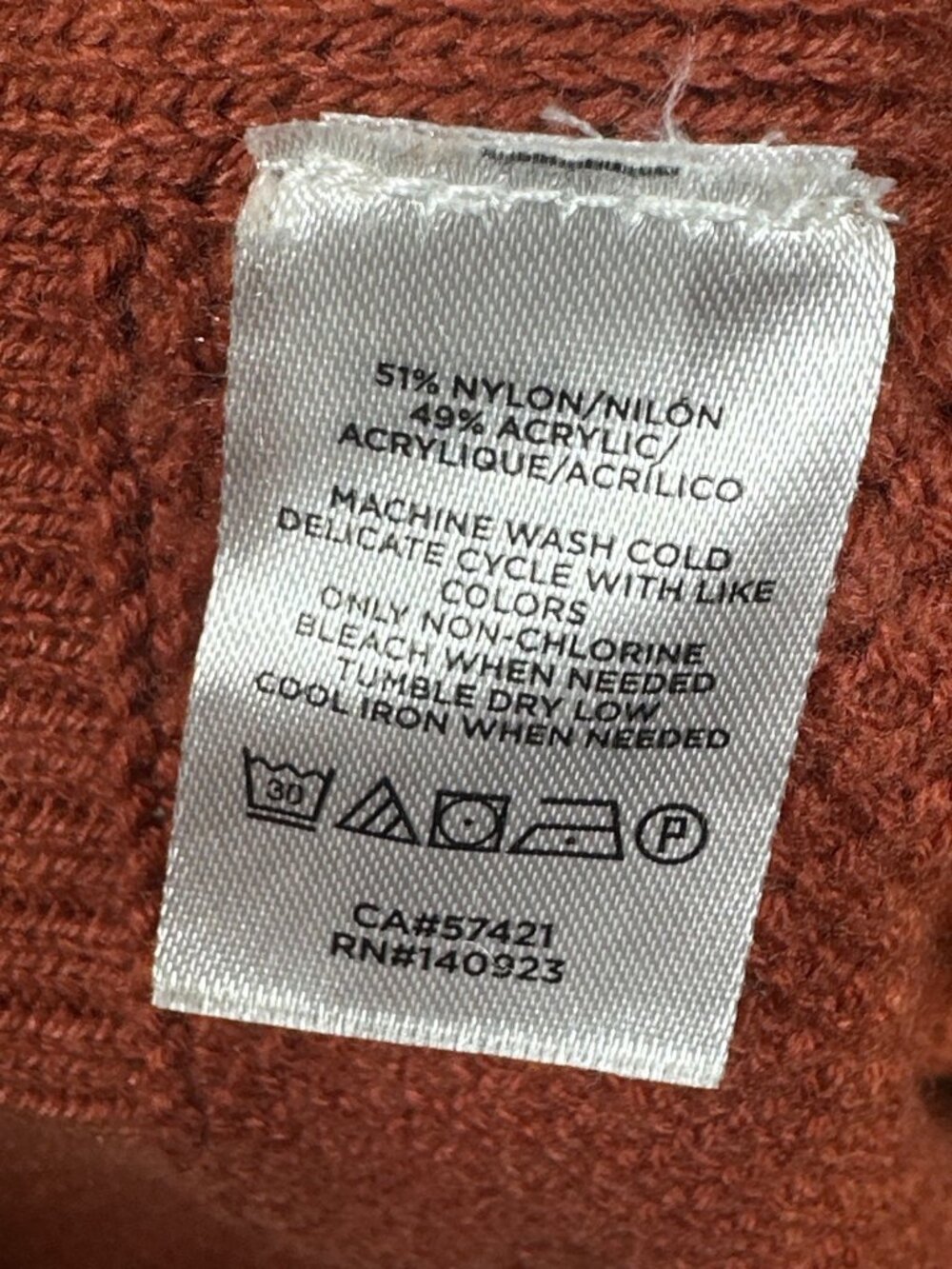 Loft Open Front Rust Orange Cardigan XS/S Lightweight Knit Women’s Layering Swea - Picture 7 of 9